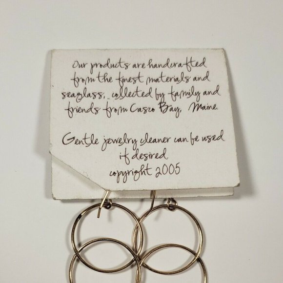 MAINE SEA GLASS EARRINGS GOLD FILLED THE SEA GLASS COMPANY CASCO BAY - Picture 4 of 7